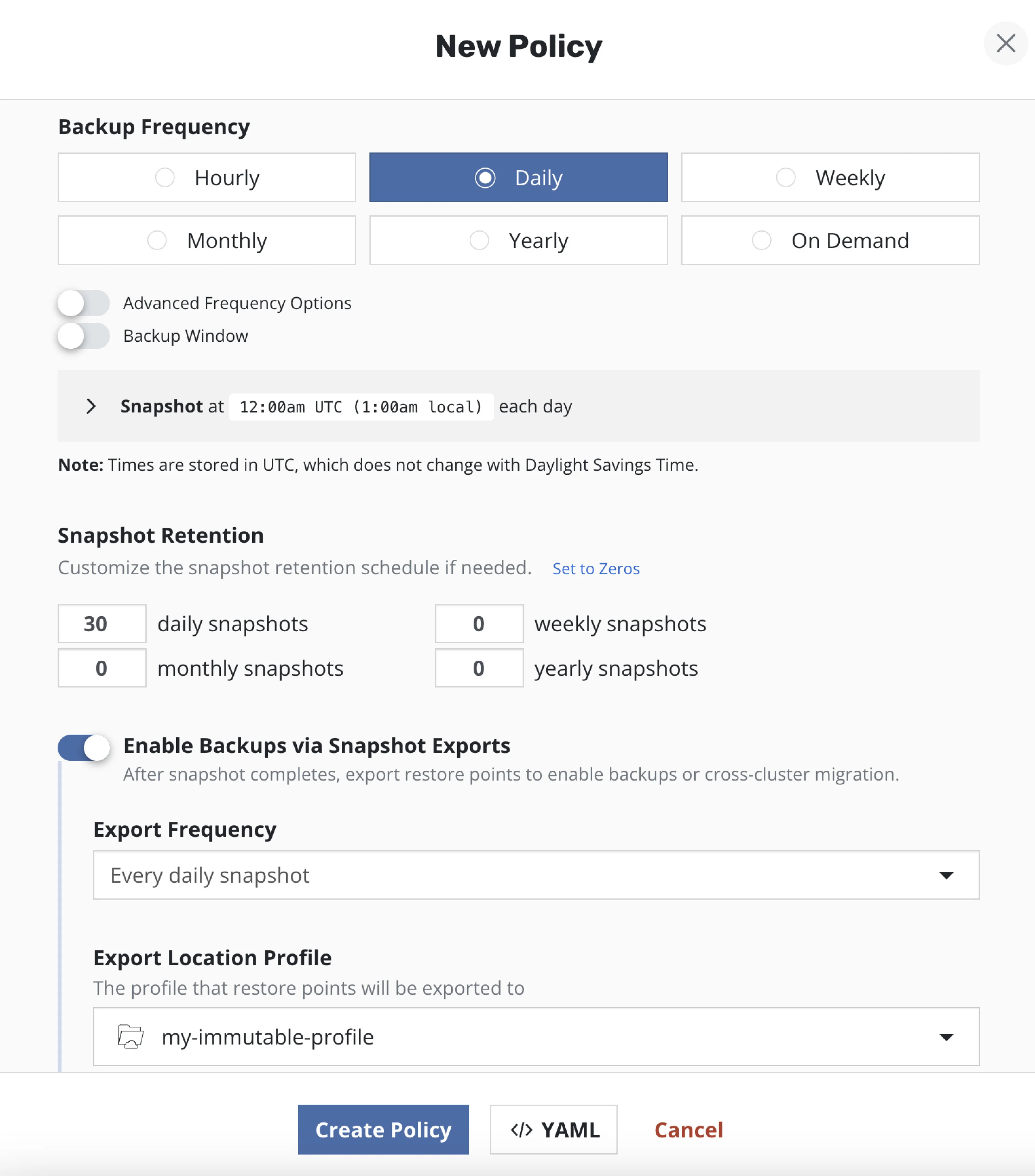 Policy-Based Backup Automation